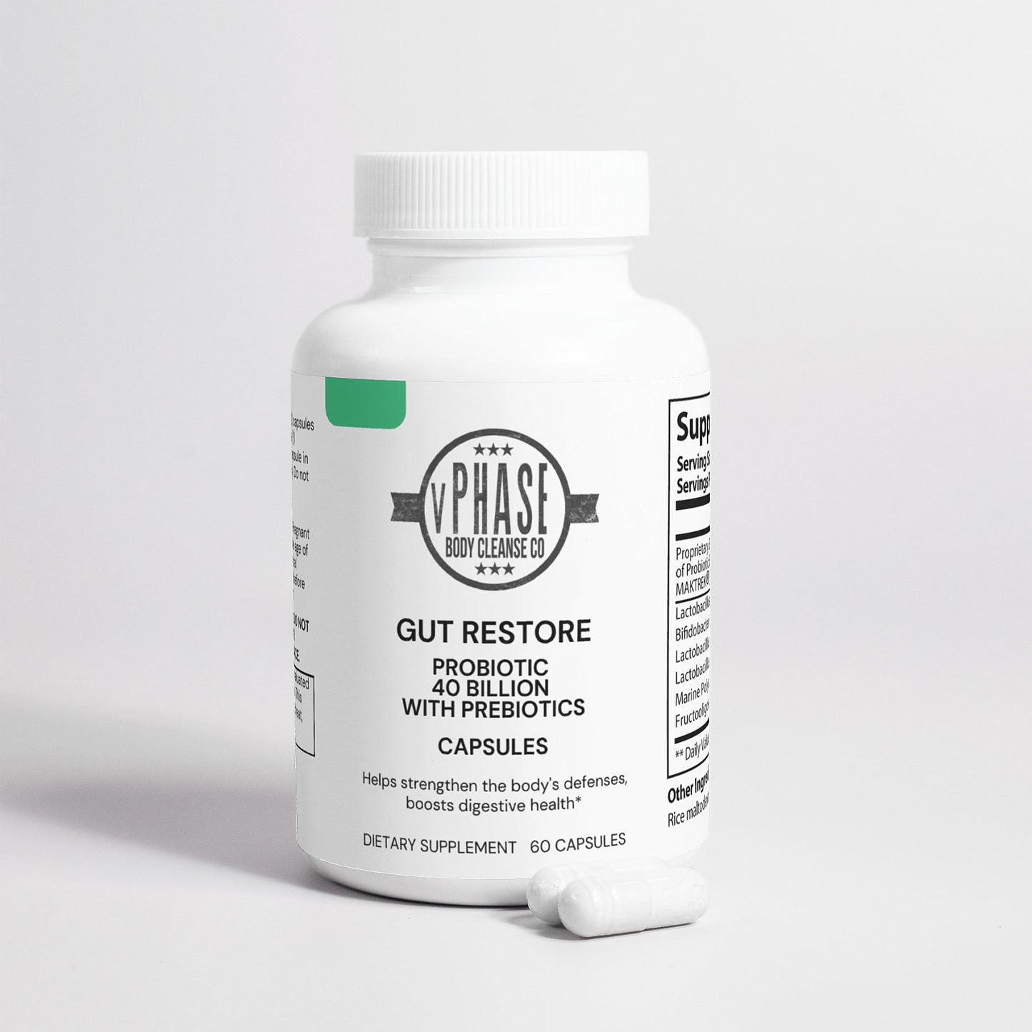Gut Restore Probiotic 40 Billion with Prebiotics