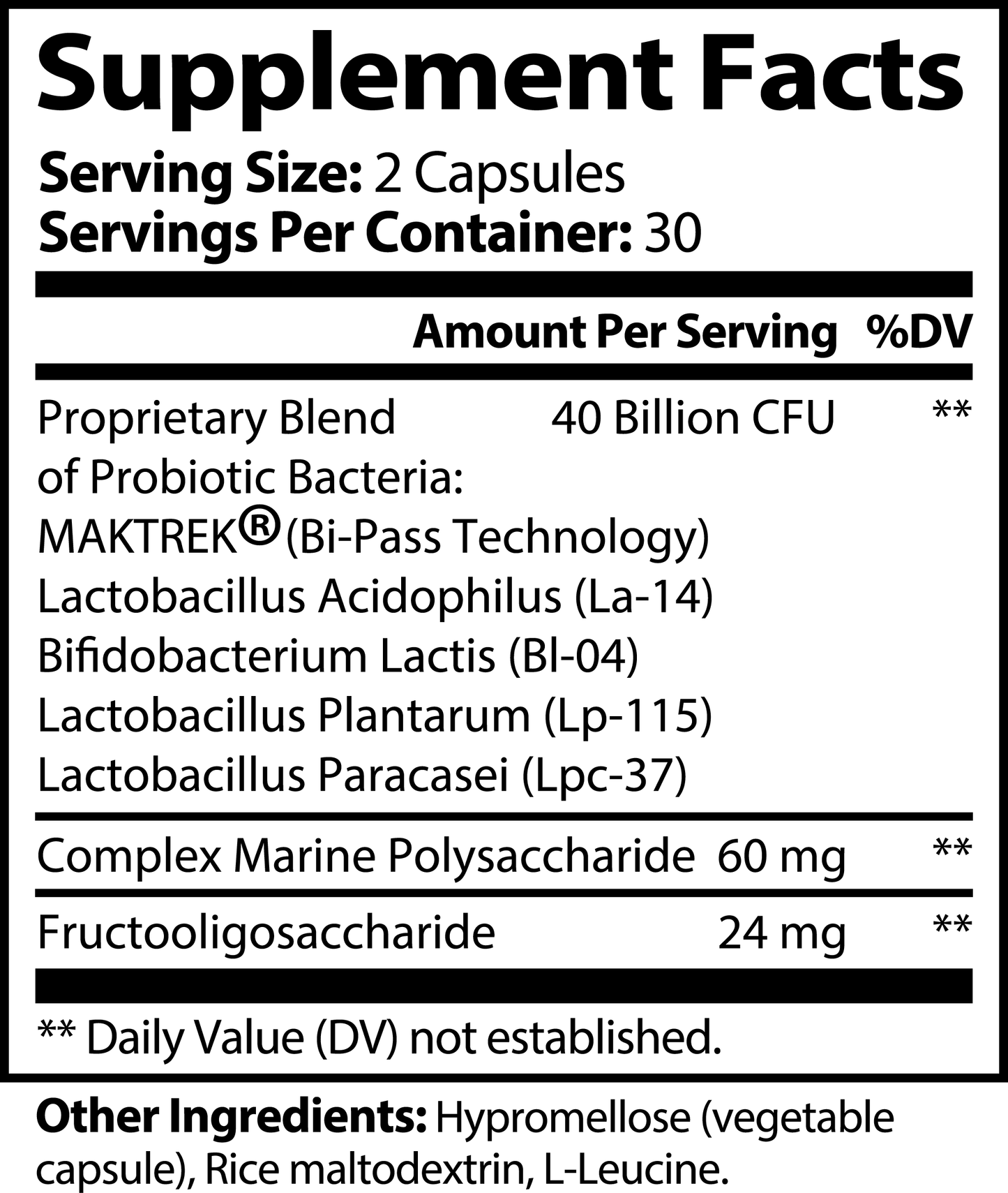 Gut Restore Probiotic 40 Billion with Prebiotics