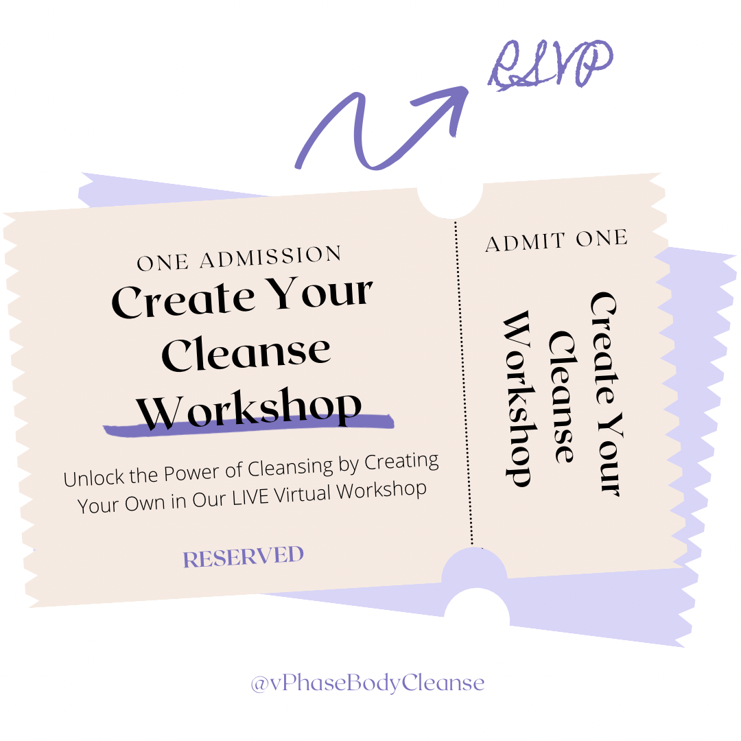 “Learn to Develop Your Cleanse” 5 HOUR LIVE Virtual Workshop Includes