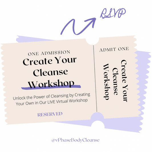 “Learn to Develop Your Cleanse” 5 HOUR LIVE Virtual Workshop Includes